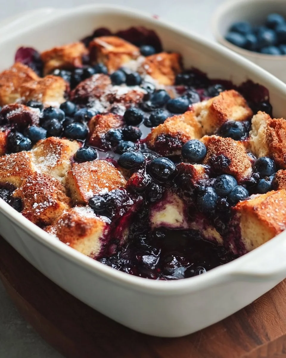 Quick Blueberry French Toast Casserole